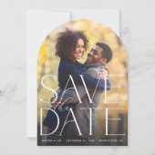 Chic Photo Grand Save the Date V2 Kaart (Voorkant)