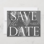 Chic Photo LG Save the Date B&W Kaart (Voorkant)