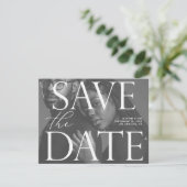 Chic Photo LG Save the Date B&W Kaart (Staand voorkant)