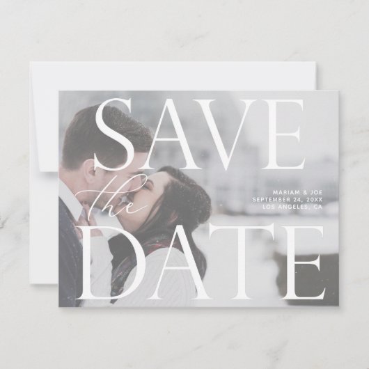 Chic Photo LG Save the Date Kaart (Voorkant)