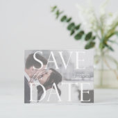 Chic Photo LG Save the Date Kaart (Staand voorkant)