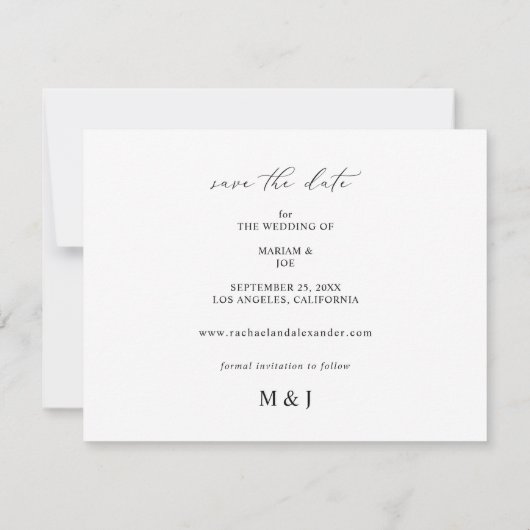 Chic Photo LG Save the Date Kaart (Achterkant)