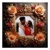  Chic Photo Lijst met Rozen en Ornamenten Perfect Poster (Voorkant)