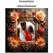  Chic Photo Lijst met Rozen en Ornamenten Perfect Poster