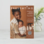 Chic Photo Magazine Hoesje Baby Geboorte Aankondiging (Staand voorkant)