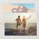 Chic Photo Modern Wedding Save The Date (Voorkant / Achterkant)