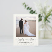 Chic Photo QR Code Cream Wedding Reception nodigt  (Staand voorkant)