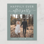 Chic Photo Sage Green Wedding Reception Uitnodigin (Voorkant)