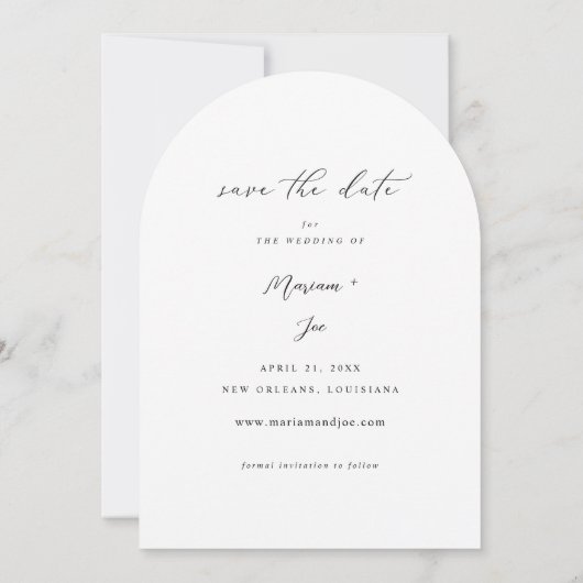 Chic Photo Surprise Verti Bewaar de datumboog Kaart (Achterkant)