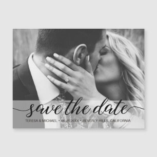 Chic Photo Verloving Save the Date Wedding