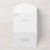 Chic Photo Wedding All In One Uitnodiging (Buitenkant)