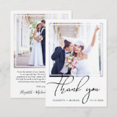 Chic Photo Wedding Bedankkaart (Voorkant / Achterkant)