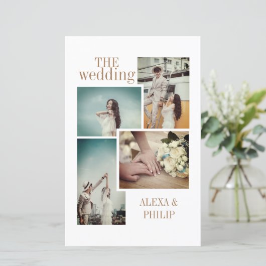  Chic Photo Wedding menu (Staand voorkant)