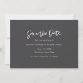 Chic Photo Wedding Save The Date (Achterkant)