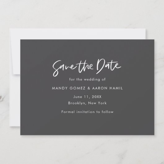 Chic Photo Wedding Save The Date (Achterkant)