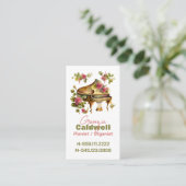 Chic Pianist Waterverf Art Visitekaartje (Staand voorkant)