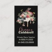 Chic Piano Waterverf docent Visitekaartje (Voorkant)
