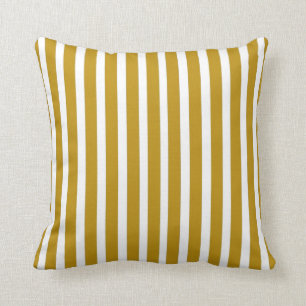 CHIC PILLOW_190 MUSTARD/WITTE STRIPES KUSSEN