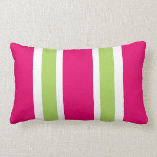 CHIC PILLOW_ 561 HOT PINK/60 GROENE STRIPES KUSSEN