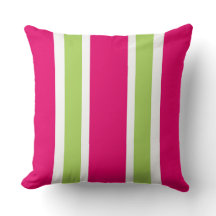 CHIC PILLOW_ 561 HOT PINK/60 GROENE STRIPES