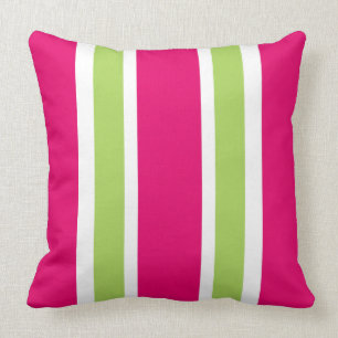 CHIC PILLOW_ 561 HOT PINK/60 GROENE STRIPES KUSSEN