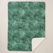 Chic Pine Blauwgroen Groen Sherpa Deken (Voorkant)