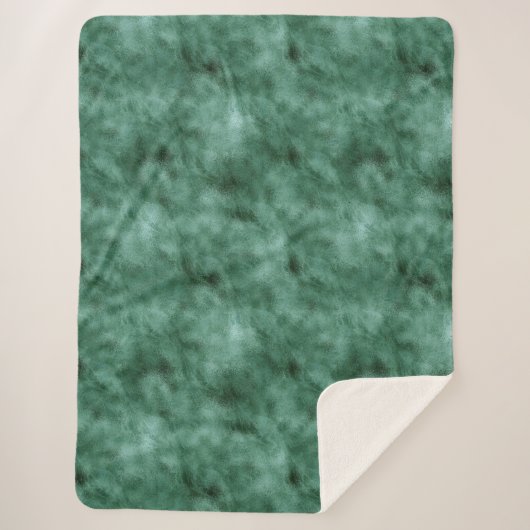 Chic Pine Blauwgroen Groen Sherpa Deken (Voorkant)