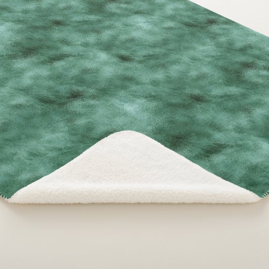 Chic Pine Blauwgroen Groen Sherpa Deken (3/4)