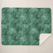 Chic Pine Blauwgroen Groen Sherpa Deken (Voorkant (horizontaal))