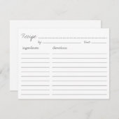 Chic Pineapple Personalized Recipe Kaart (Voorkant / Achterkant)