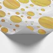 Chic Pineapple Polka Dots Cadeaupapier (Hoek)