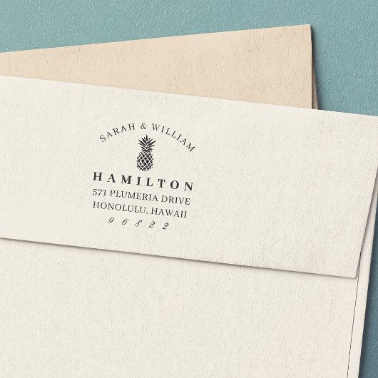 Chic Pineapple Return-adres Zelfinktende Stempel