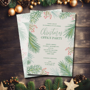 Chic Pines en bessen kerstfeest Kaart