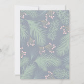 Chic Pines en bessen kerstfeest Kaart (Achterkant)