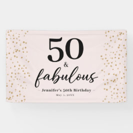 Chic Pink 50 en fantastische 50e verjaardag Spandoek