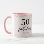 Chic Pink 50 en fantastische verjaardag Mok (Links)