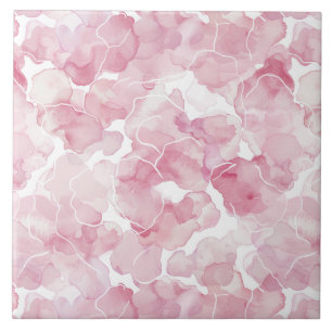 Chic Pink Abstract Tegeltje