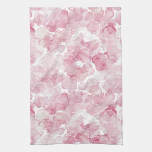 Chic Pink Abstract Theedoek (Verticaal)