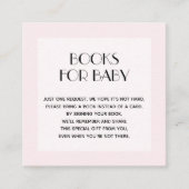 Chic Pink Baby shower Book Request Informatiekaartje (Voorkant)