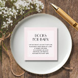 Chic Pink Baby shower Book Request Informatiekaartje<br><div class="desc">Een roze baby shower Boek aanvraag omhullingskaarten. Meer objecten in onze winkel.</div>