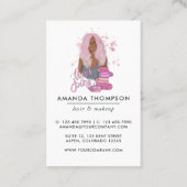 Chic Pink Beauty Mode Visitekaartje (Achterkant)