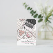 Chic Pink Beauty Mode Visitekaartje (Staand voorkant)