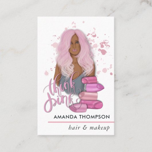 Chic Pink Beauty Mode Visitekaartje (Voorkant)