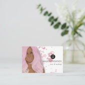 Chic Pink Beauty Mode Visitekaartje (Staand voorkant)