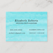 Chic Pink Blauwgroen Floral Camera Weddenschap Fot Visitekaartje (Achterkant)