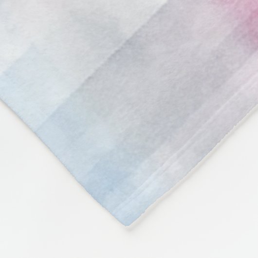 Chic Pink Blue Stripes Fleece Deken (Hoek)