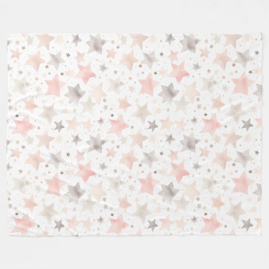 Chic Pink Blush   Fleece Deken (Voorkant (Horizontaal))