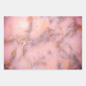 Chic Pink Blush Marble Harlequin kerstsymbolen Inpakpapier Vel (Voorkant 2)