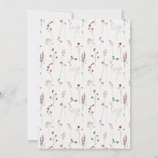 Chic Pink Blush Wildflower Crest Foto Afstuderen Aankondiging (Achterkant)