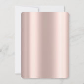 Chic Pink Bow Confetti Navy Blue Quinceañera   Kaart (Achterkant)